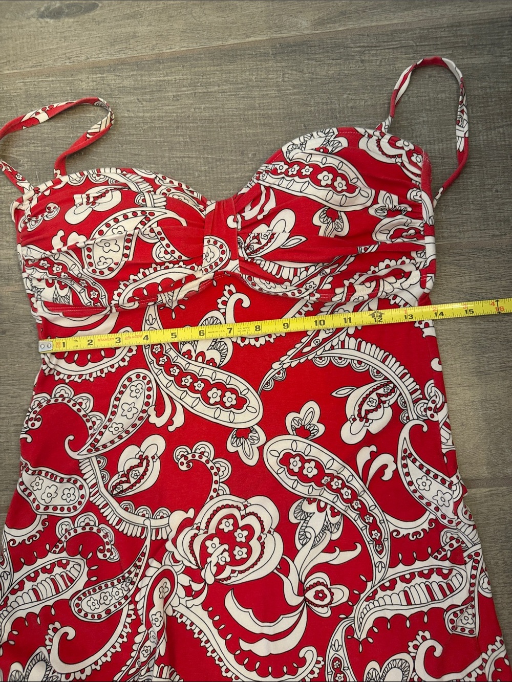 Tommy Bahama Red and White Paisley Cotton Sundress - Picture 8 of 10